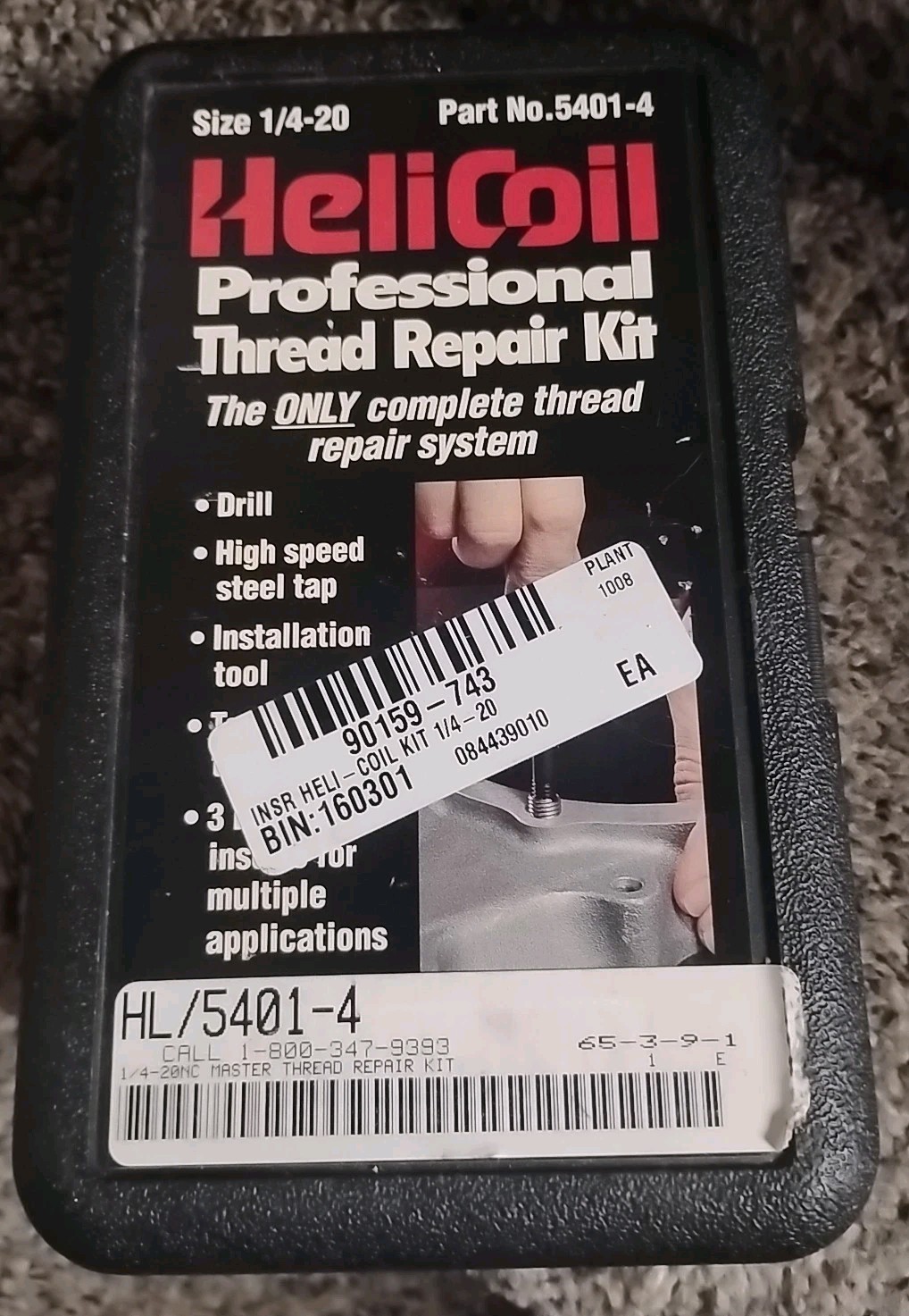 Helicoil 5401-4 Professional Thread Repair Kit Size 1/4-20 UNC
