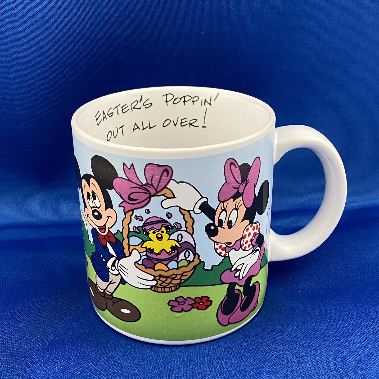 Walt Disney Mugs Mickey Mouse Minnie Mouse Easter mug "Easter's poppin' out"