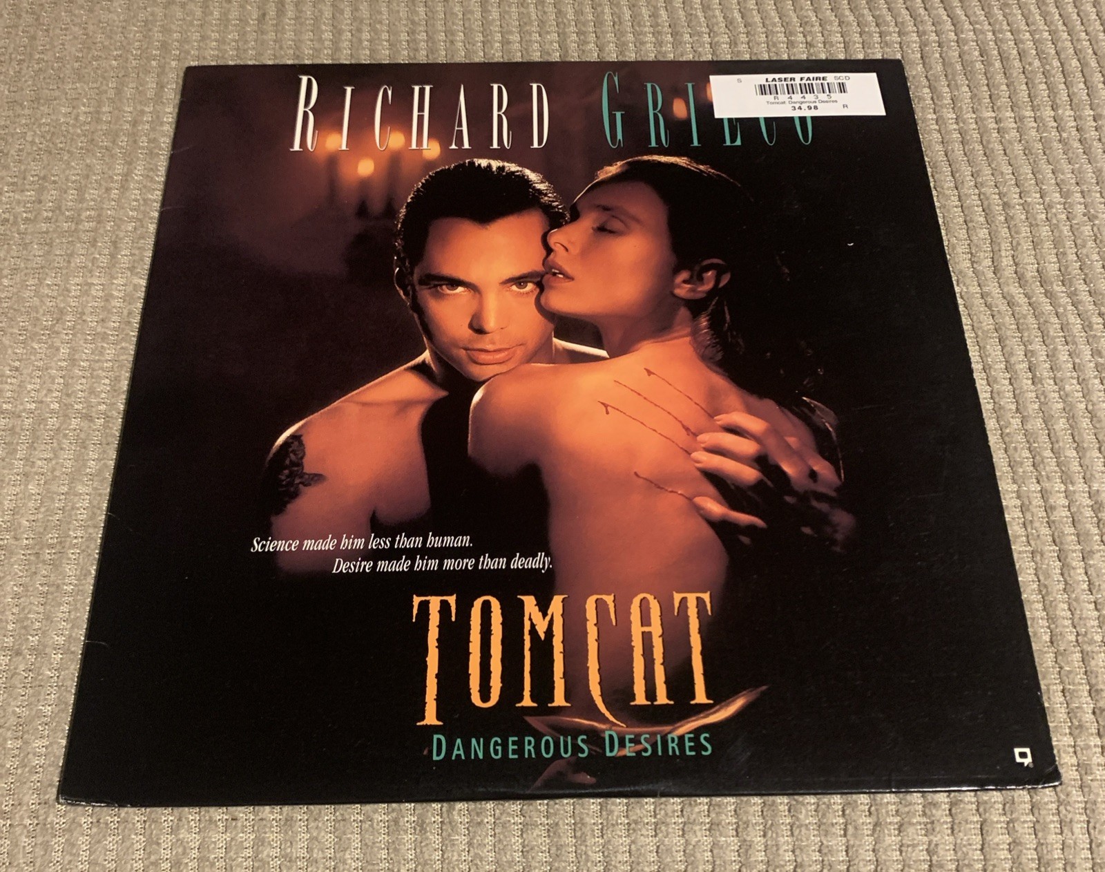 TOMCAT Dangerous Desires (Laserdisc) Richard Grieco JACKET ONLY NO DISC!