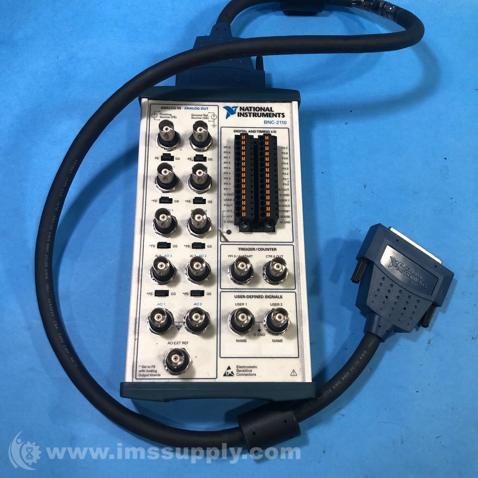 National Instruments 185124F-01 Shielded Connector Block USIP