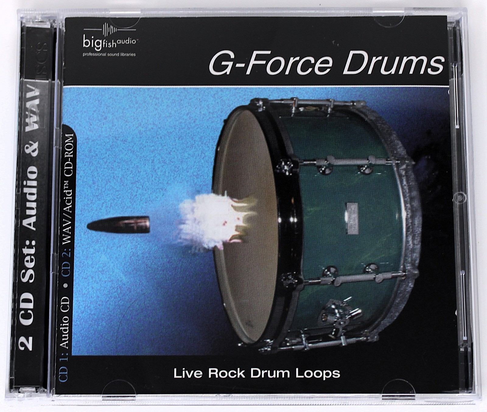 Big Fish Audio G-Force Drums Sample Library/Sound Library/Sampling Double CD