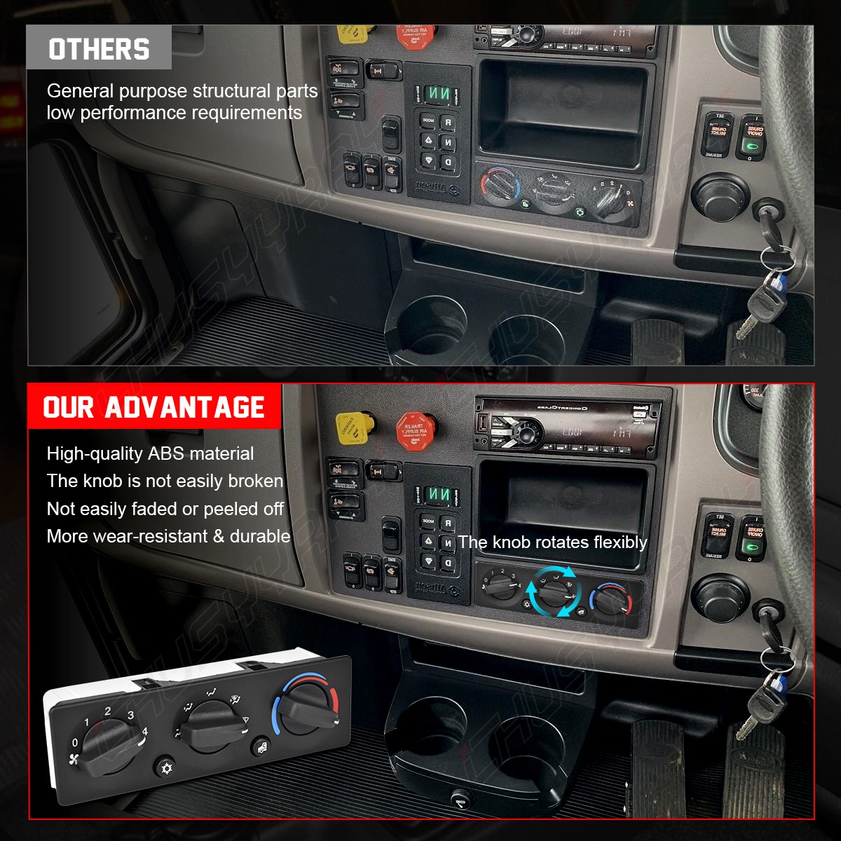 A/C Climate Control Module Panel Q21-6119 For Peterbilt Truck Part