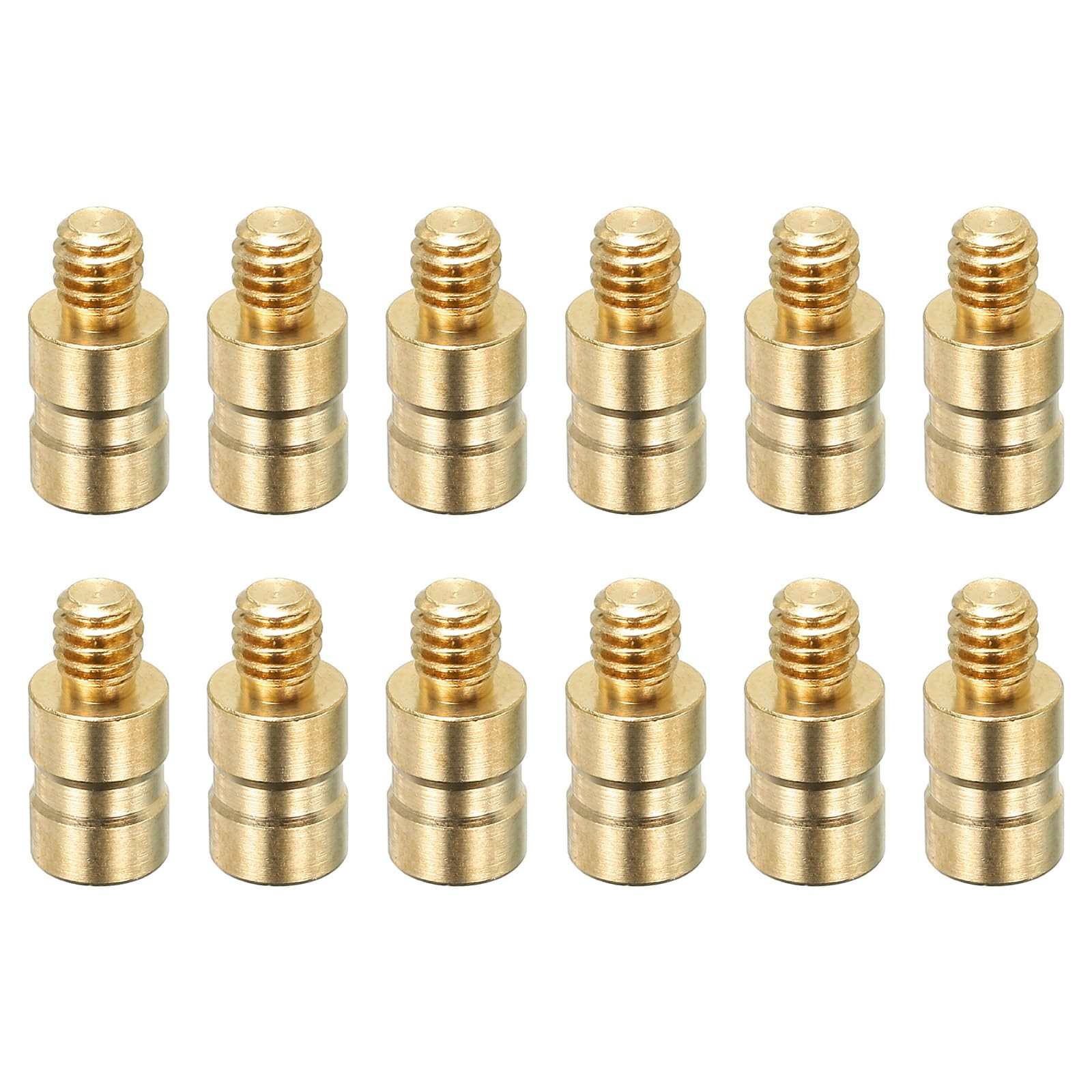 PATIKIL 25 Grain Archery Arrow Insert 0.244 Inch, 12 Pack Brass Gold Tone