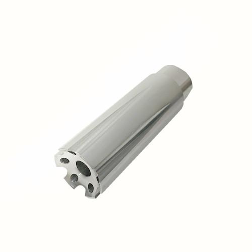 Silver 5/8x24 Thread Low Concussion Muzzle Brake Aluminium For .308/338/300BLK
