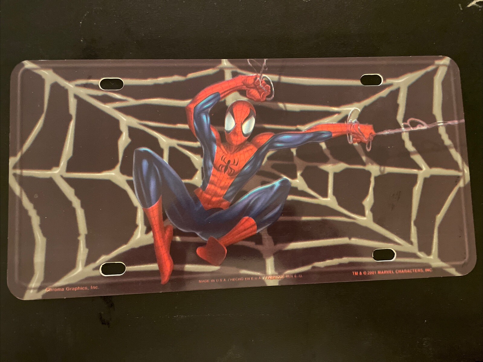 ULTIMATE SPIDER-MAN Decorative License Plate Chroma Graphics Vinyl 2001