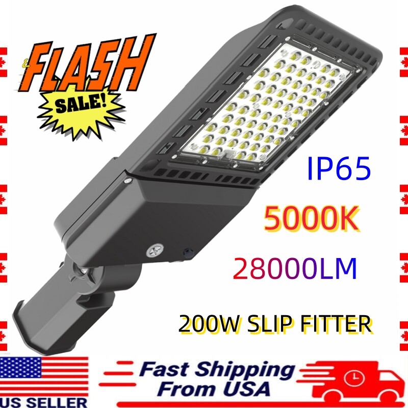 Led Shoebox Parking Lot Area Light 200W 300W Outdoor 5500K Daylight AC100-277V