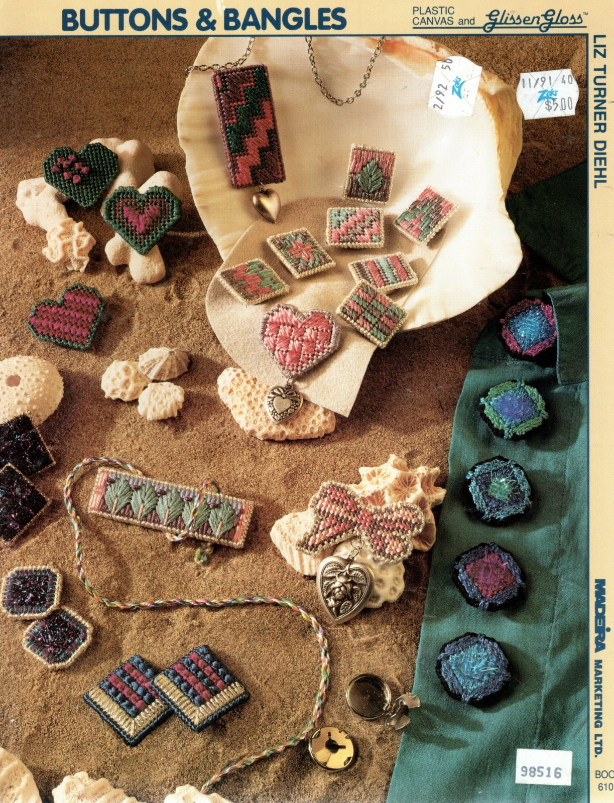 Madeira Marketing 6101 BUTTONS & BANGLES Plastic Canvas Pattern Leaflet