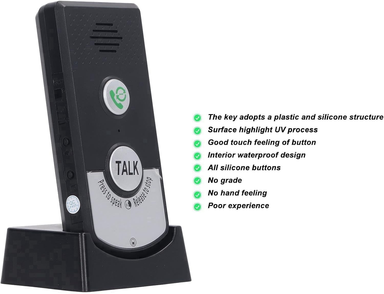 Wireless Intercom System Home Long Range Voice Intercom 2 Pcs Power Saving
