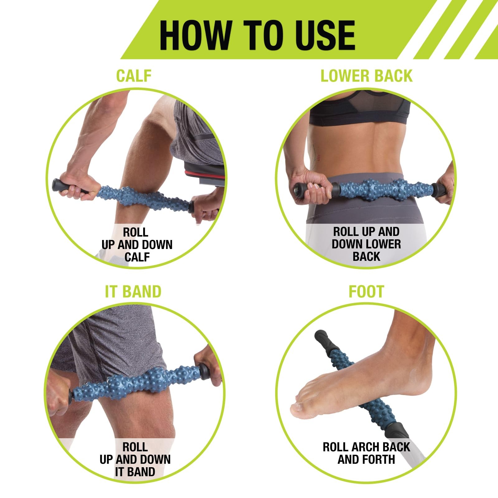 Pro Tec RM Extreme 21 Contoured Massage Roller Deep Tissue Support Travel Ready