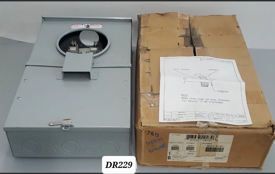 *NEW IN BOX* Siemens Landis & Gyr 9837-8245 PTS-6 Meter Socket 20A + Warranty!