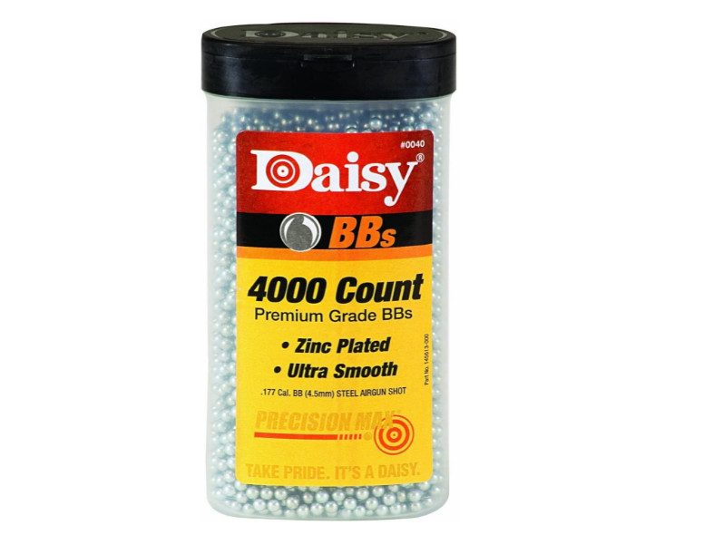 Daisy BB Zinc Plated 4000 CO2 .177 4.5mm Silver Steel Smooth Air Gun Ammunition