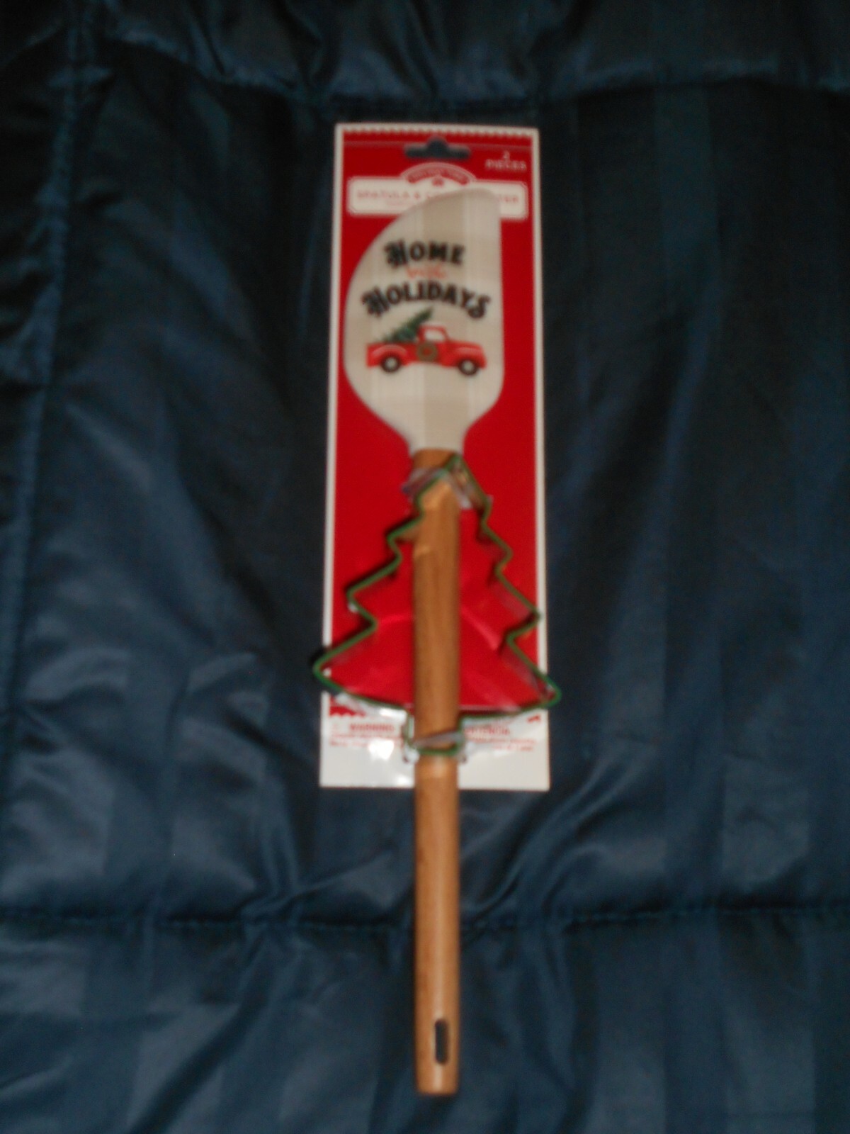 NEW Holiday Time Home For The Holidays Spatula & Tree Cookie Cutter Gift Set