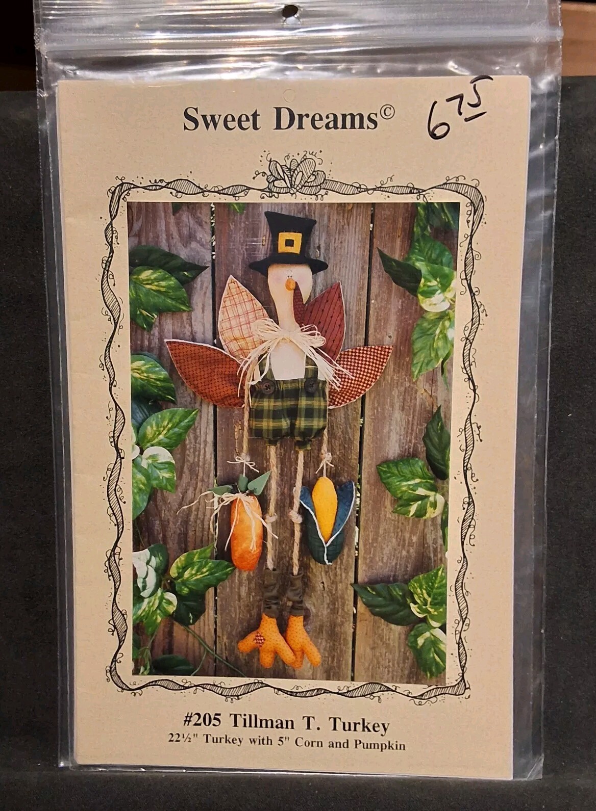 Sweet Dreams #205 Tillman T. Turkey Fall Corn Pumpkin Quilt Craft Fall Autumn