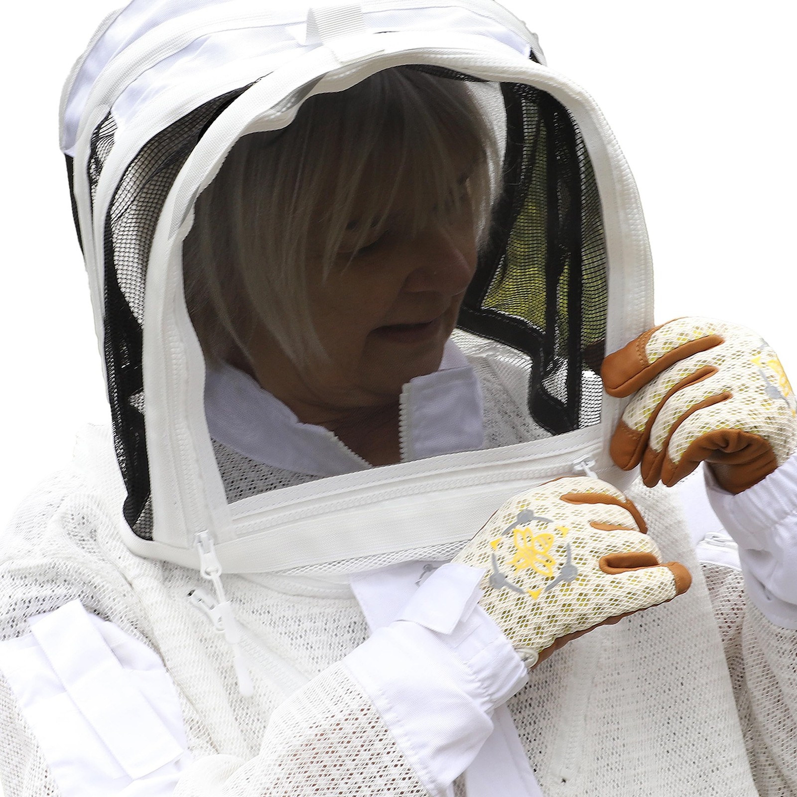 Bee Keeper Hat with Veil, Ventilated Fencing-Style Beekeeping Veil, Bee Prote...