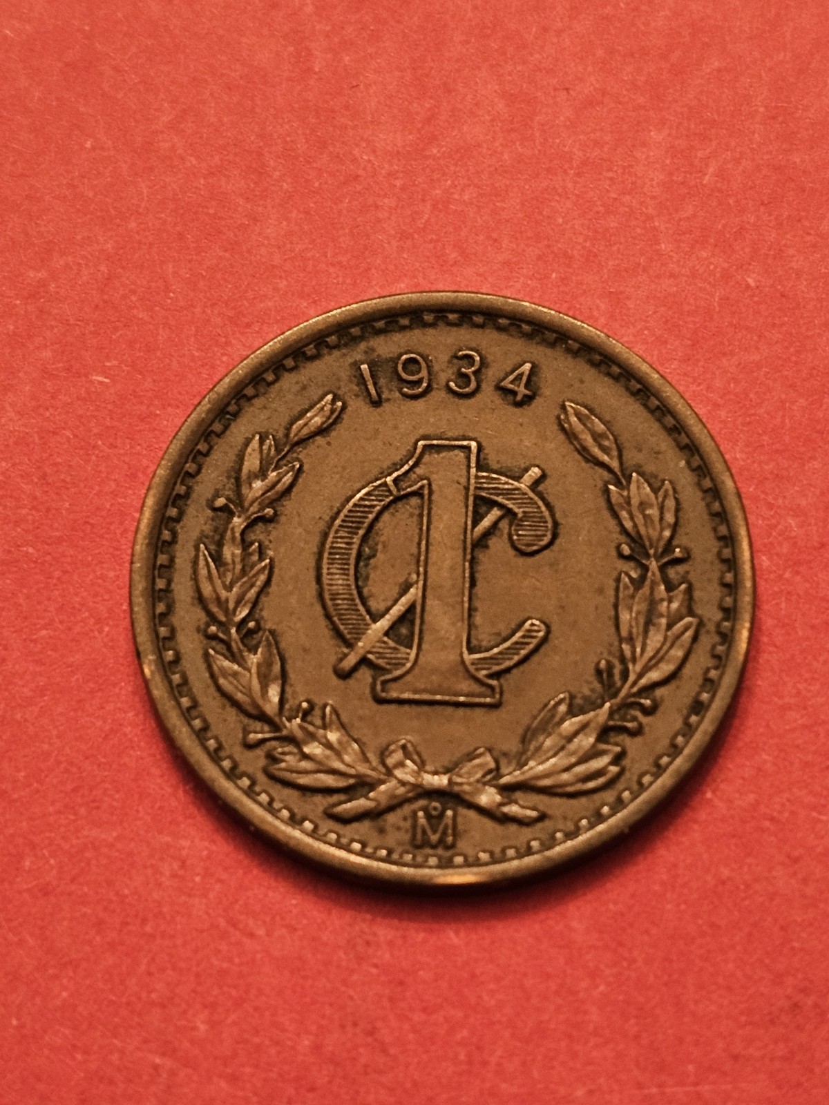 1934 MEXICO 🇲🇽 1 ONE CENTAVO WORLD COIN KM#415 VF-XFINE HIGH QUALITY FREE SHIP