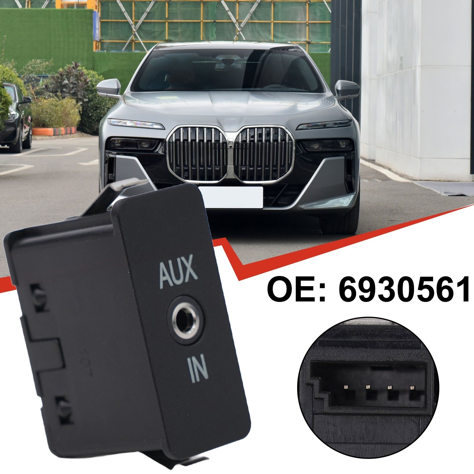 Quick and Easy to Use Audio Socket for BMW E60 E61 E81 E87 E90 X3 X5 SERIES
