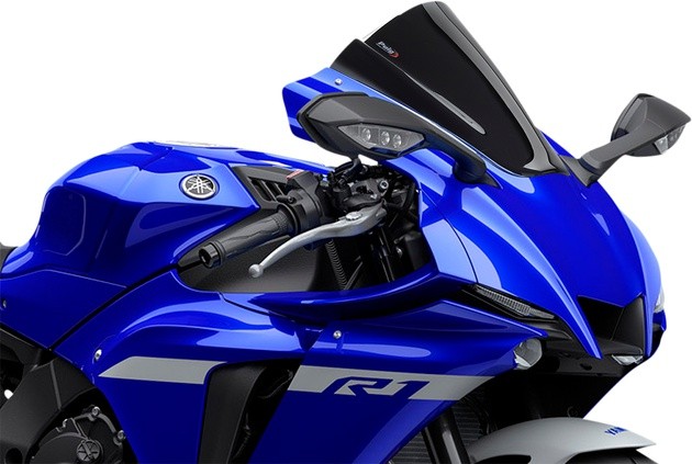 Puig 3mm Z Racing Windscreen Black 3826N for Yamaha YZF-R1/YZF-R1M 2020-2023