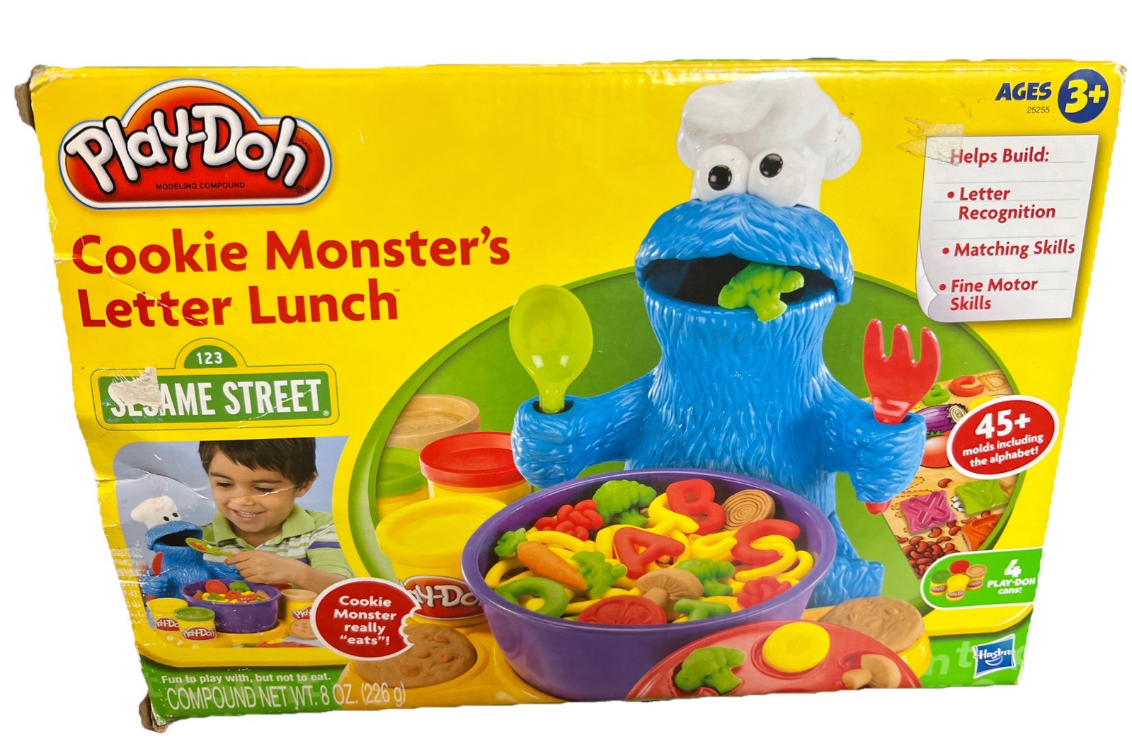 Vintage Play-Doh Sesame Street Cookie Monster’s Letter Lunch Set-READ