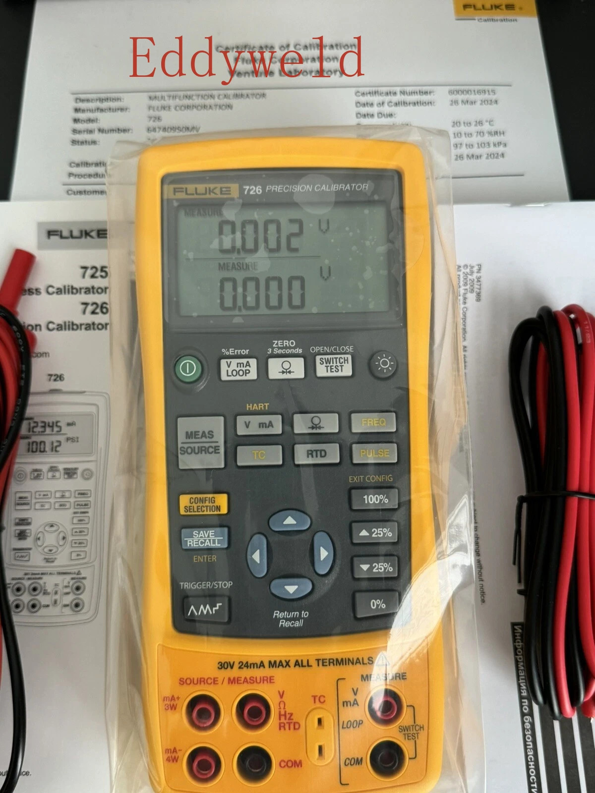 Fluke 726 Precision Multifunction Process Calibrator #Z