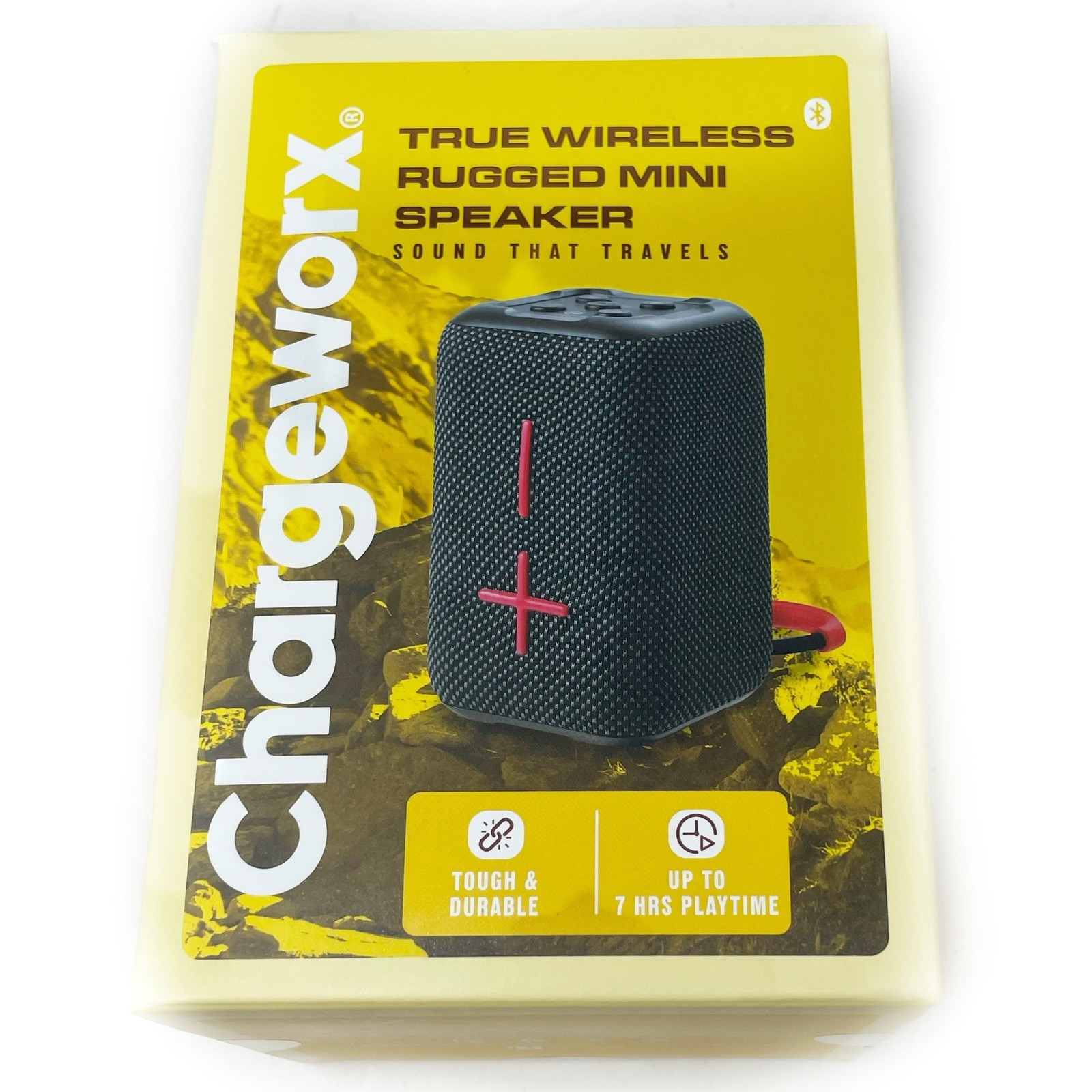 CHARGEWORX  Mini True Wireless Speaker Rugged Black