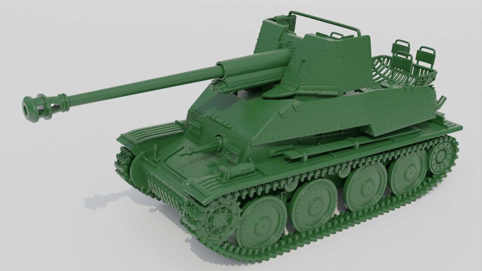 Wargame3D Miniature WWII German Panzerjager 38(t) Tank PaK 36 Marder III WW2 FoW