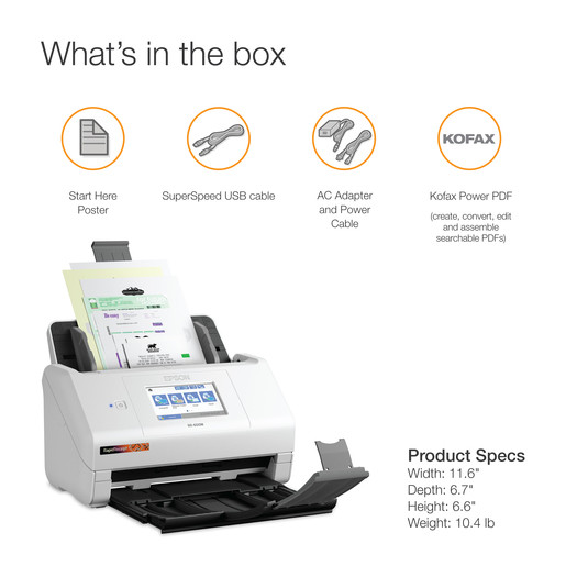 Epson RapidReceipt RR-600W Wireless Scanner - Certified Refurbished