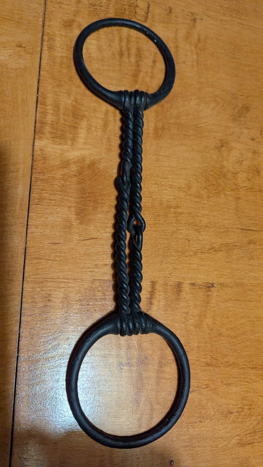 Antique Twisted Wire Snaffle Horse Bit Forged Iron Ring Bit Vintage Western Tack