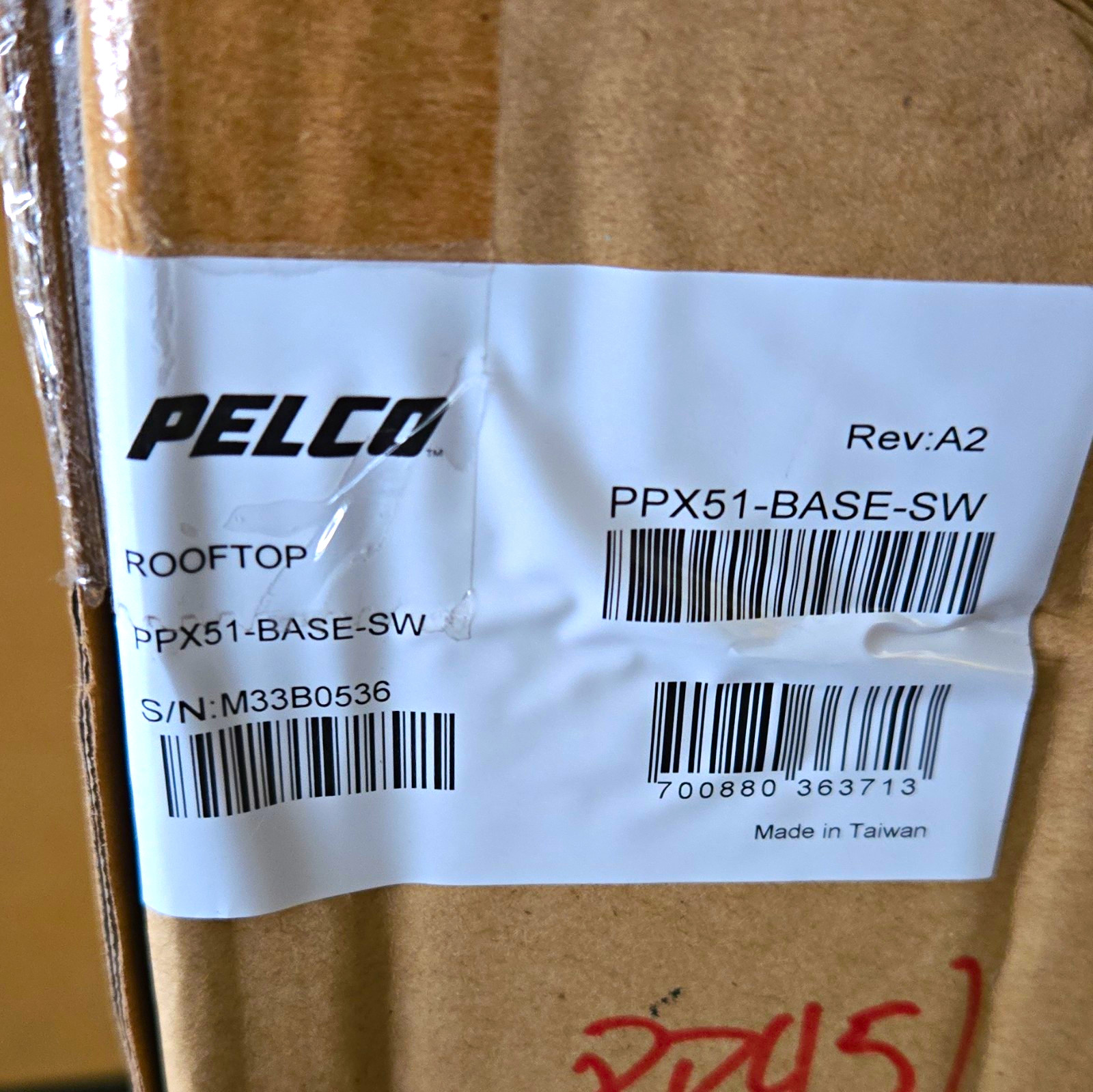 Pelco PPX51-BASE-SW Rooftop Mount Base, Rooftop Base (MPN PPX51-BASE-SW)