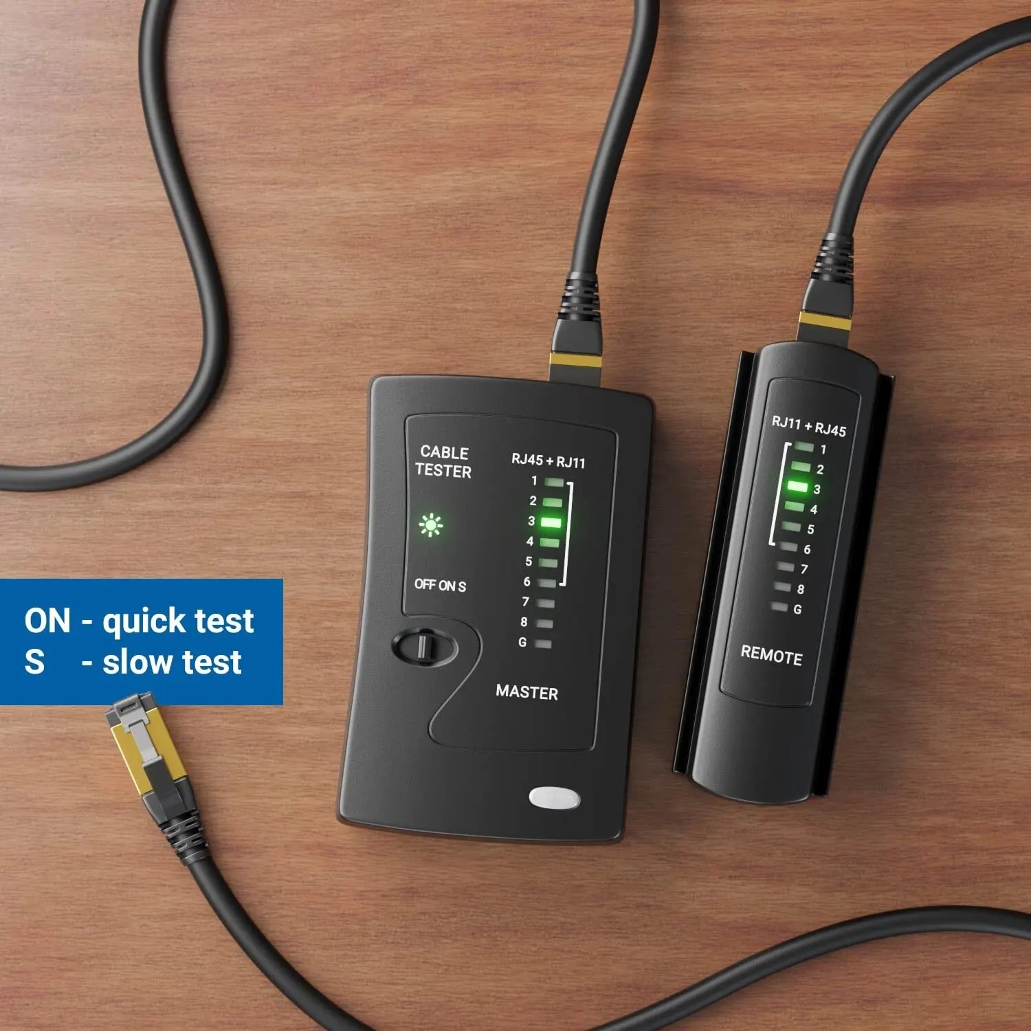 ZoeRax Network Ethernet Cable Tester LAN RJ45 Cat5 Cat6 Cat7 UTP RJ11 RJ12