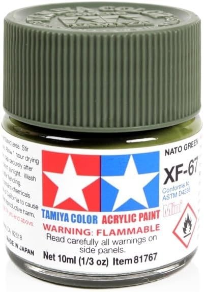 Tamiya #81767 Xf-67 NATO Green Mini 1/3 ounce Free Shipping