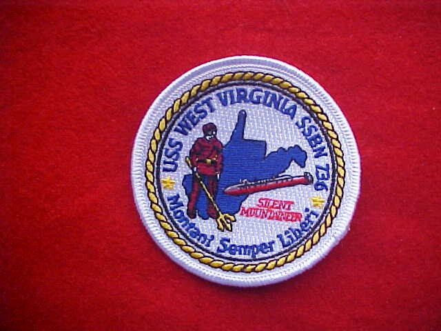 US Navy USS West Virginia SSBN-736- Boat Patch / Logo / Ships Crest / Submarine