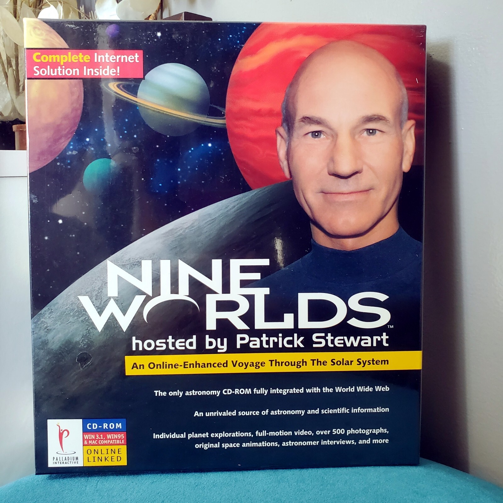 Nine Worlds Hosted By Patrick Stewart CD ROM Sealed Palladium Interactive 1996