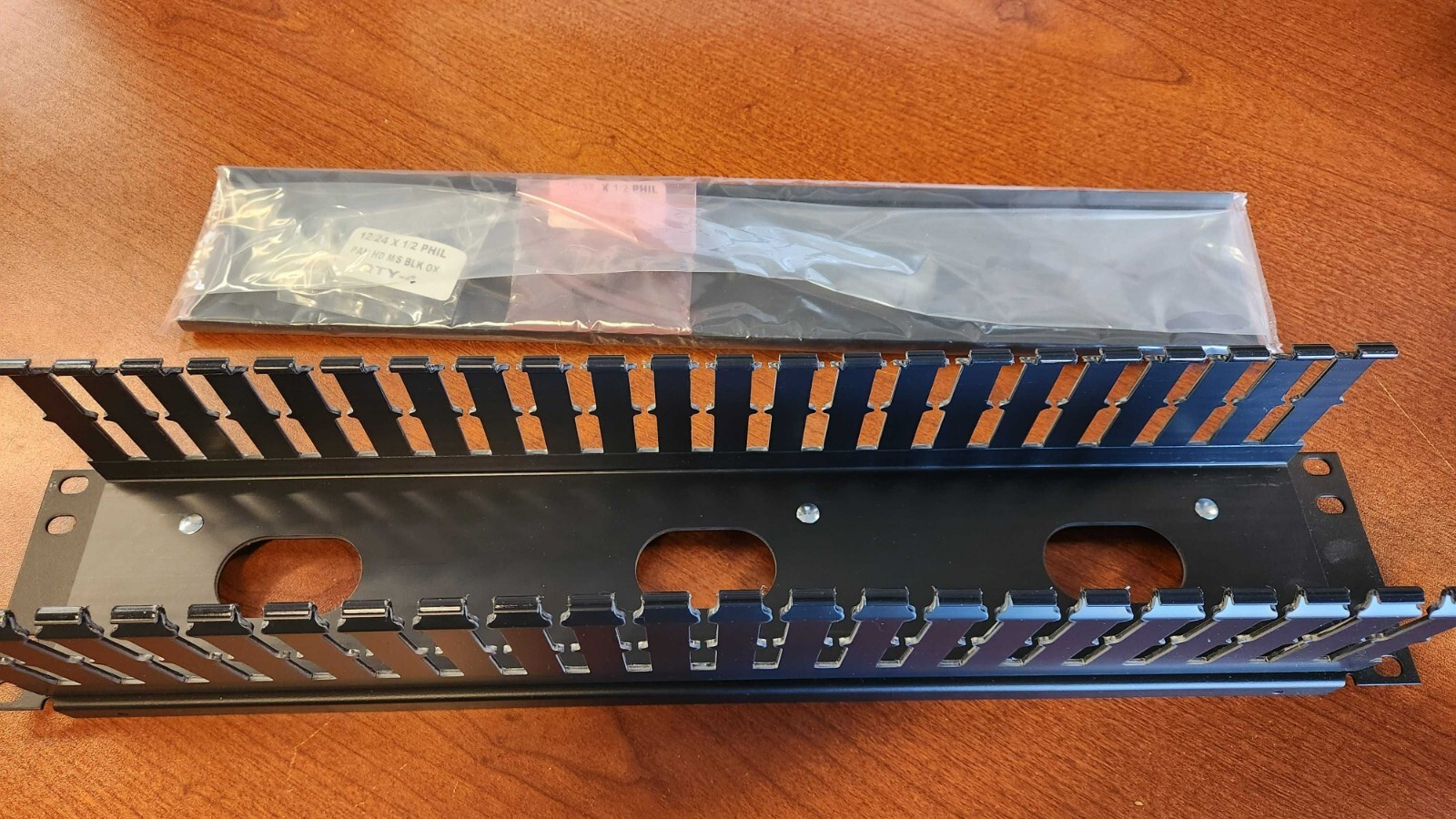 CommScope 2U Horizontal Cable Management Panel, Single-Sided, Rack Mount, Black