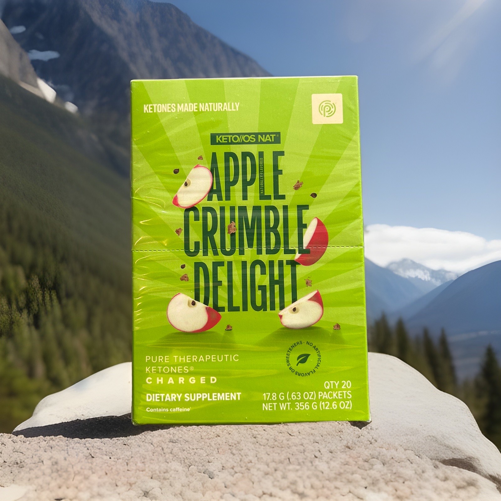 Pruvit Ketones Keto OS Nat APPLE CRUMBLE DELIGHT  CHARGED. 20 Pk. Free Shipping