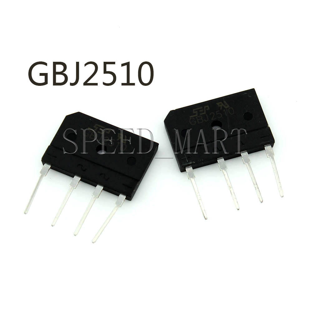 2 pcs GBJ2510 Bridge Rectifier Gleichrichter 1000V AC change DC 25A GBJ-2510