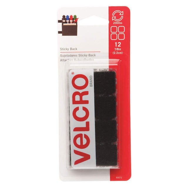 VELCRO brand Blk Sq Adhesive Fastener