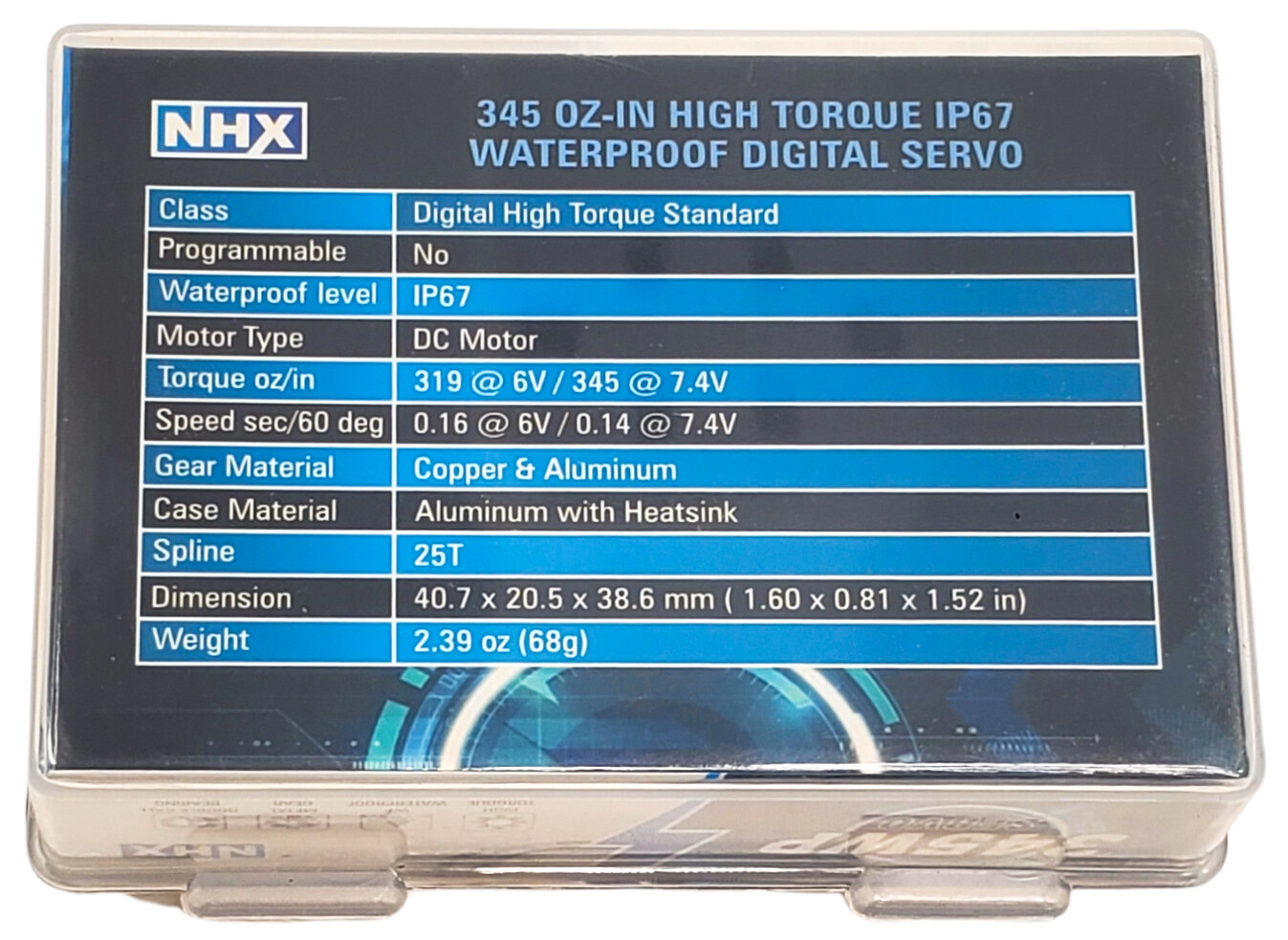 NHX RC 345WP High Torque IP67 WP Digital Servo 345 oz Torque / .14 Speed (3)