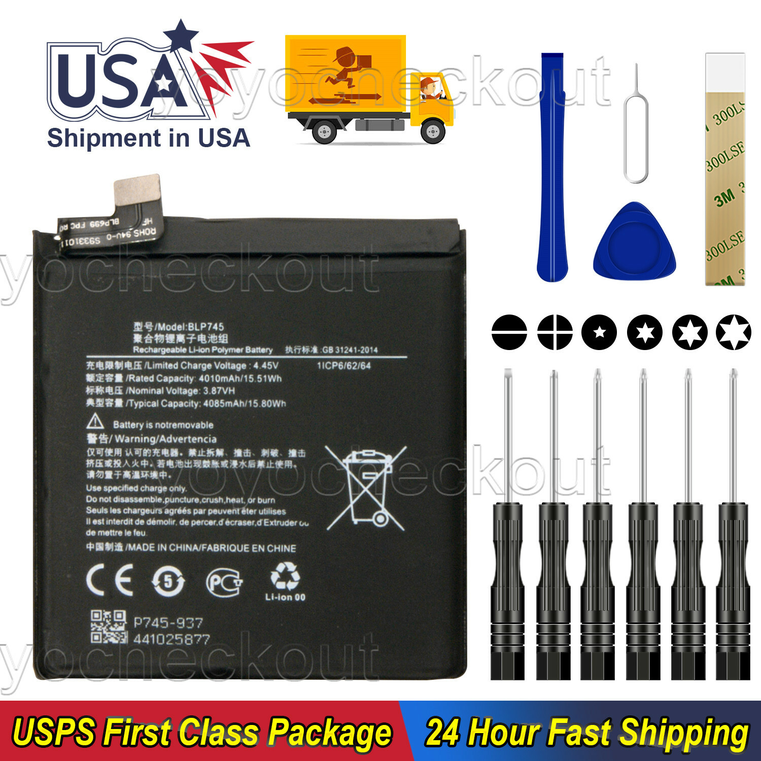 For T-Mobile OnePlus 7T Pro McLaren 5G Edition HD1925 Battery BLP745 Replacement
