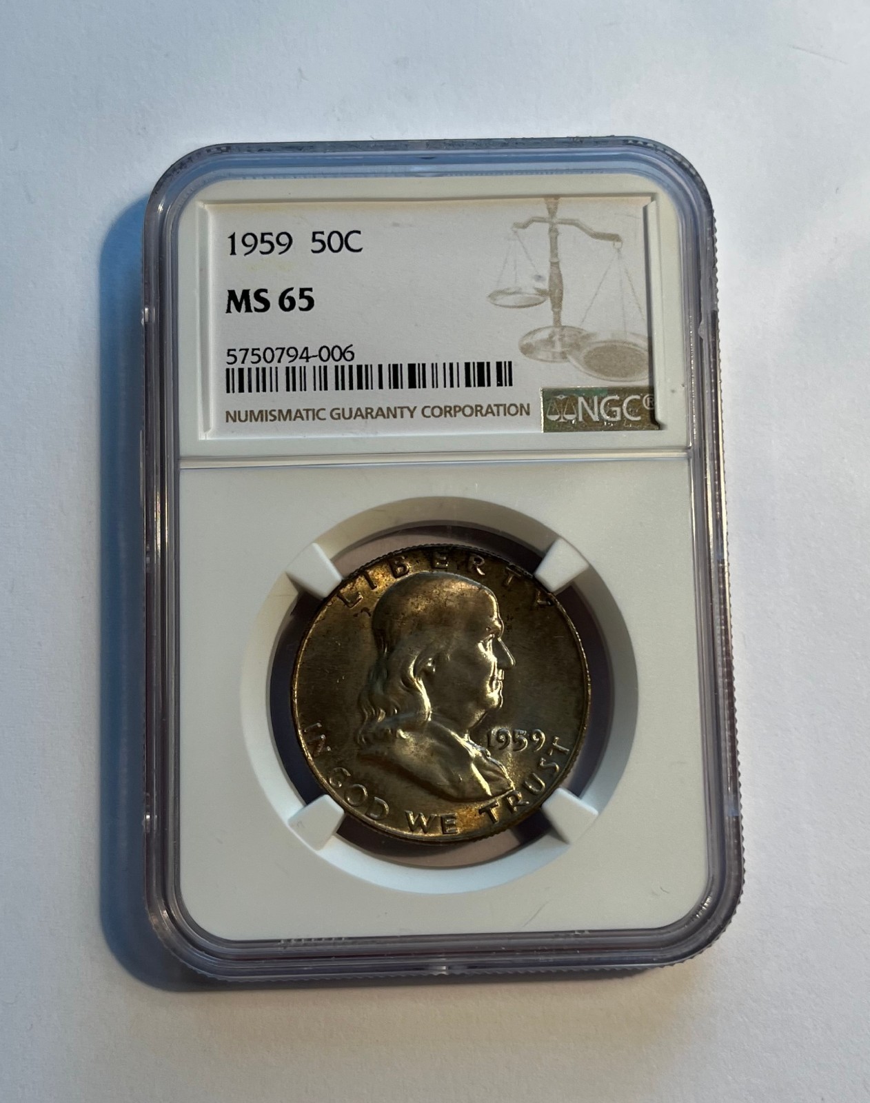1959 MS 65 Franklin Half Dollar