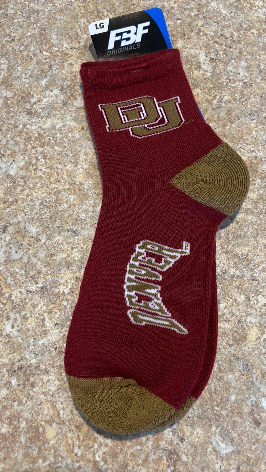 Denver University Socks For Bare Feet Socks Men’s Large