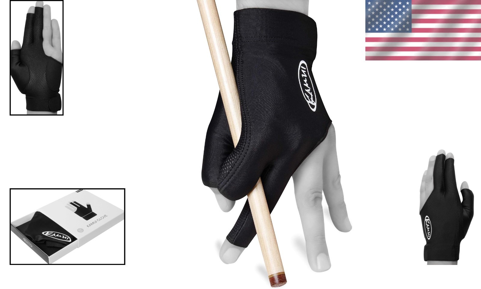 Black Left Hand Billiard Glove