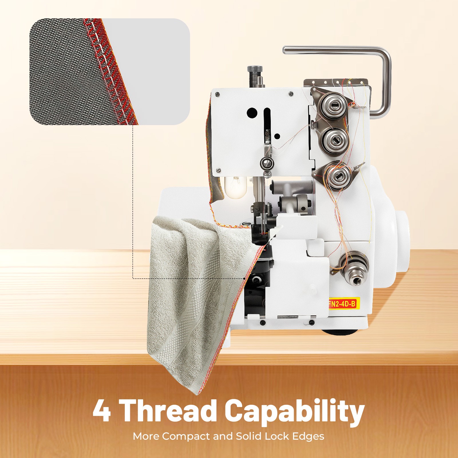 4 Thread Professional Serger Overlock Sewing Machine 4-Line w/ Foot Controller