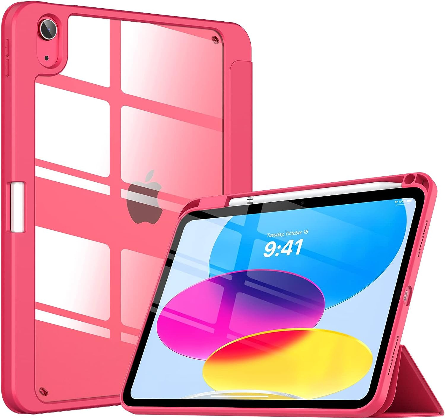 Funda Para Ipad 10.ª Generacion 2022 De 10,9 Pulgadas Carcasa Protector [Rosa]