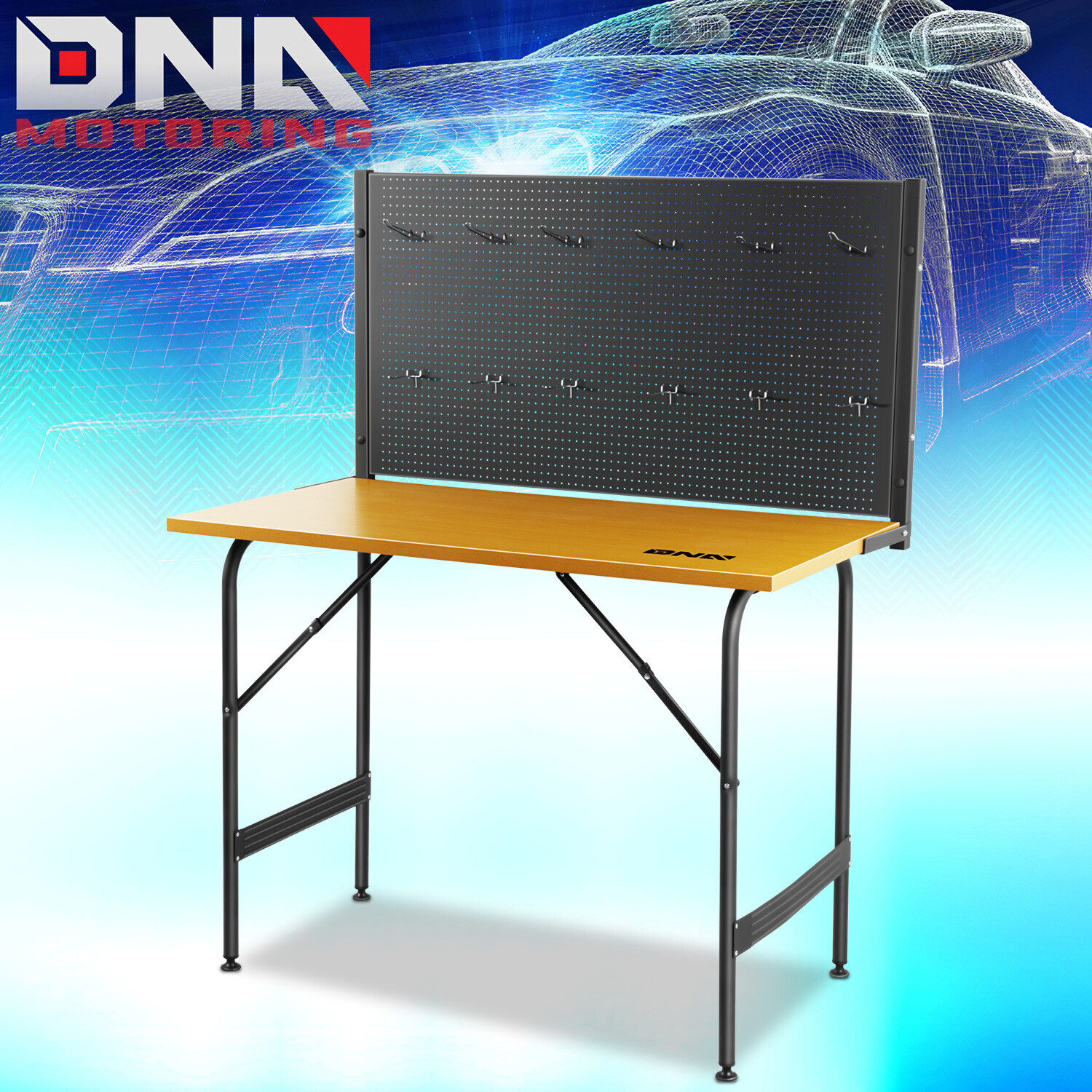 330 LBs 46'' for Hanging Gadgets Flexible Pegboard With Hooks Work Table Bench