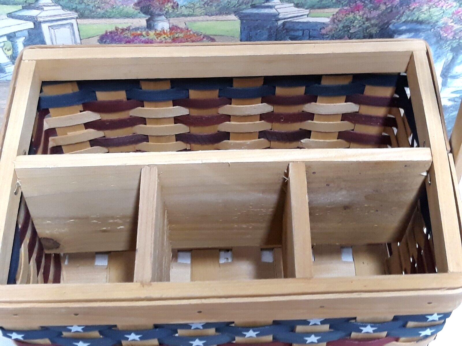 Country Woven Patriotic Stackable Set of Baskets