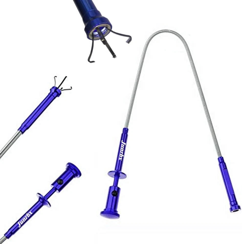 Grabber Reach Tool 4 Claw Magnetic Pick Up with LED Light Flexible Gripper Picke