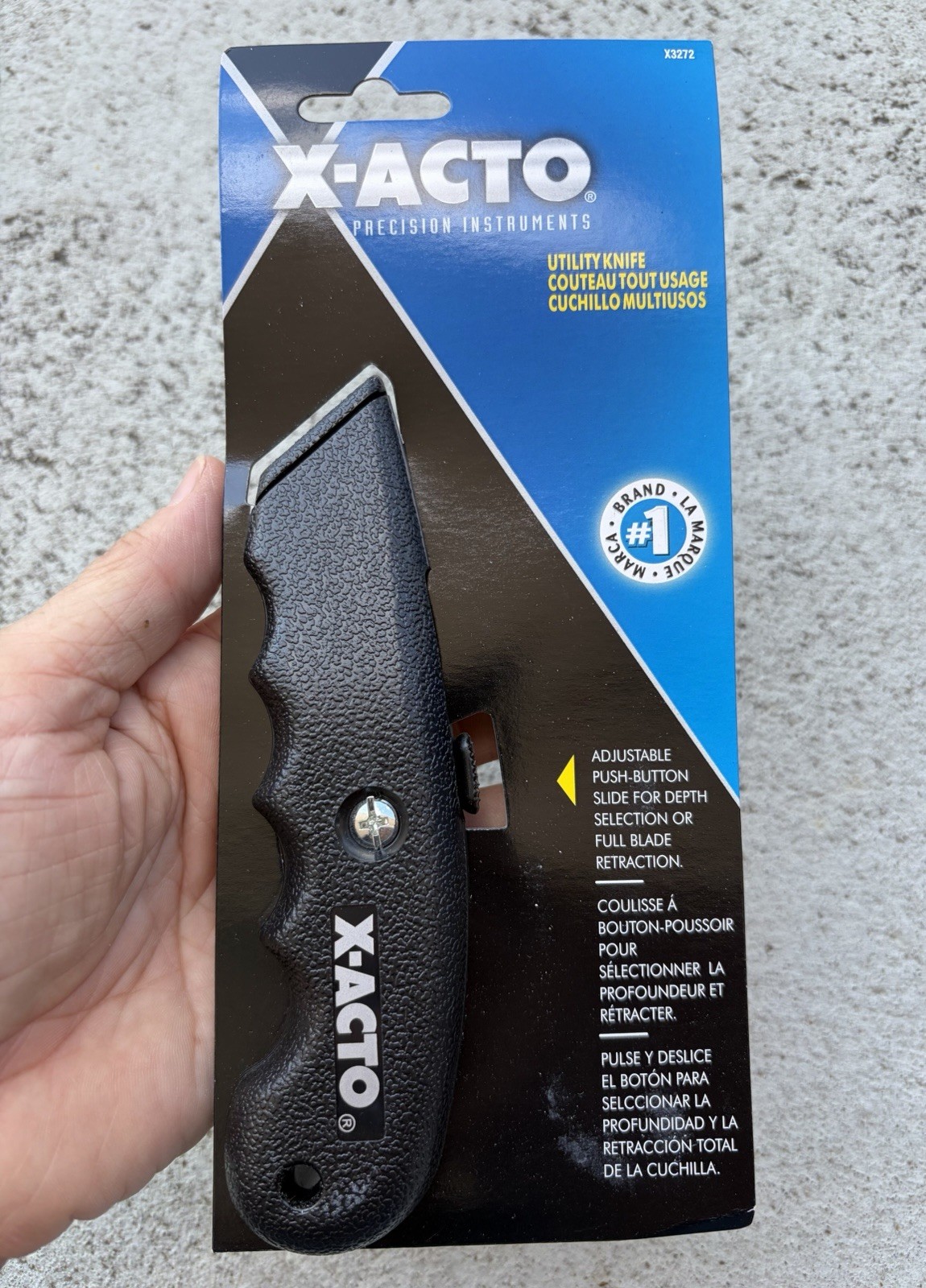 X-ACTO RAZOR KNIFE/UTILITY KNIFE, BOX CUTTER, BLACK, NEW IN PACK