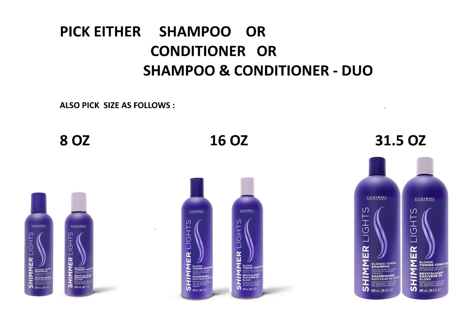 Shimmer Lights Shampoo or Conditioner or DUO (8oz /16oz /31oz) Save 5-10% on 2+