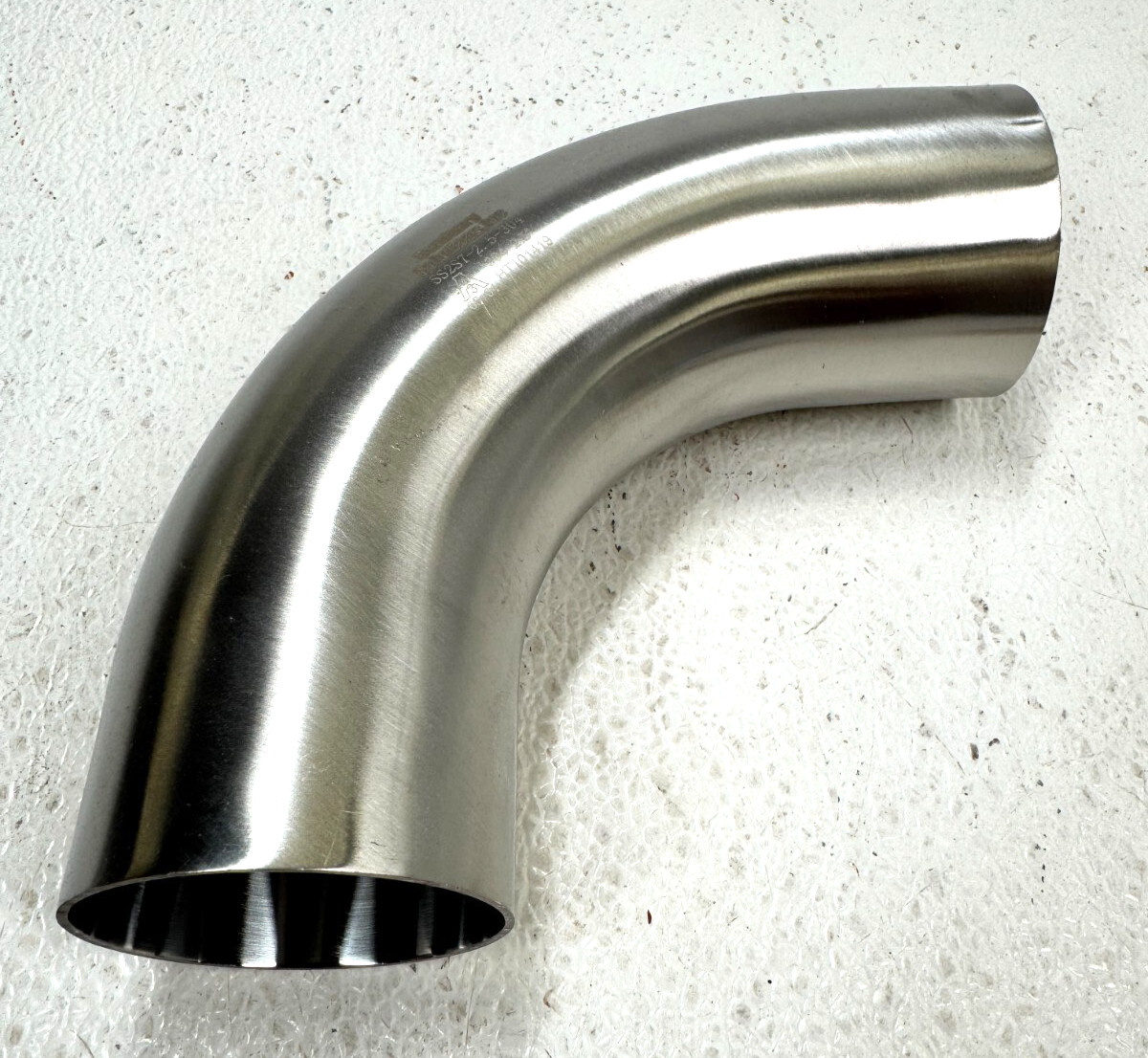 SANITARY SOLUTIONS SS2S7-2.5-304 2-1/2" Polished 90-Elbow 304 Stainless Fitting