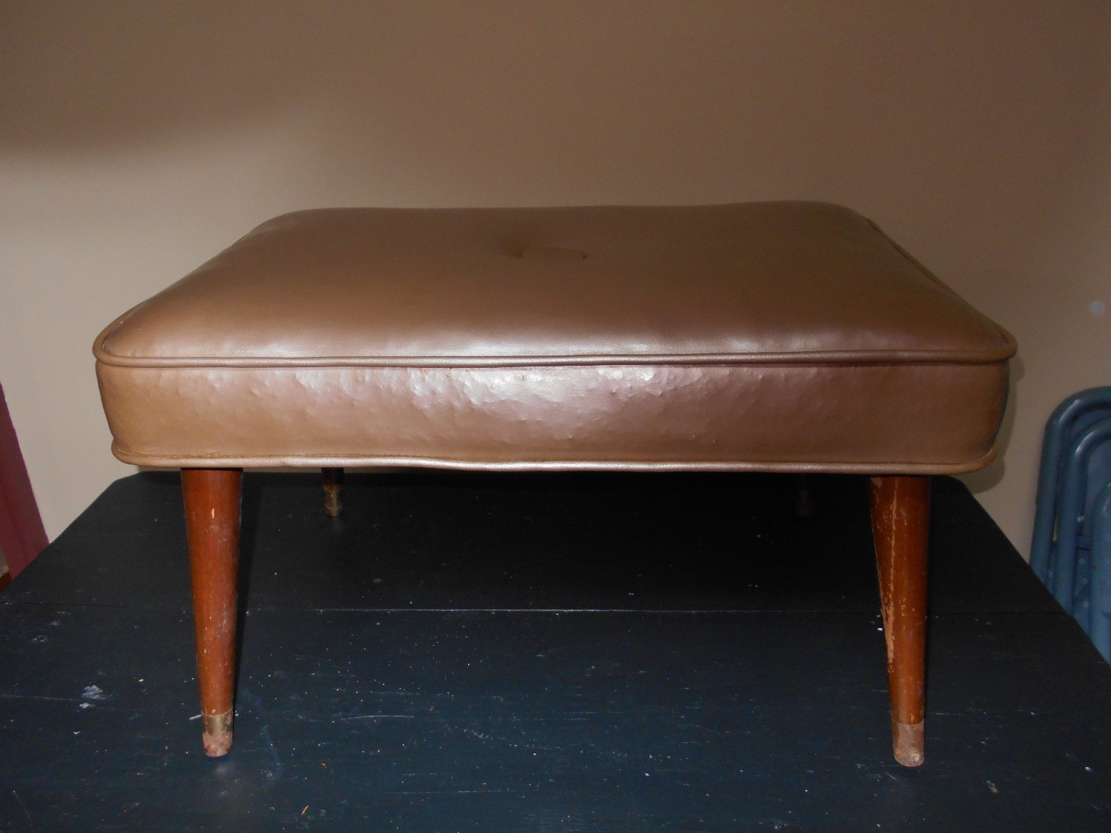 MID CENTURY FOOT STOOL RETRO OTTOMAN